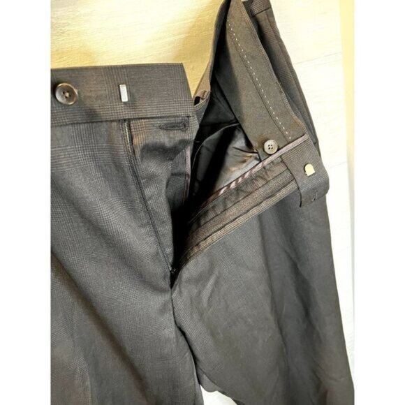 Perry Ellis Portfolio‎ Men's Tonal Plaid 2 PC Wool Suit Jacket Pants - Picture 14 of 15